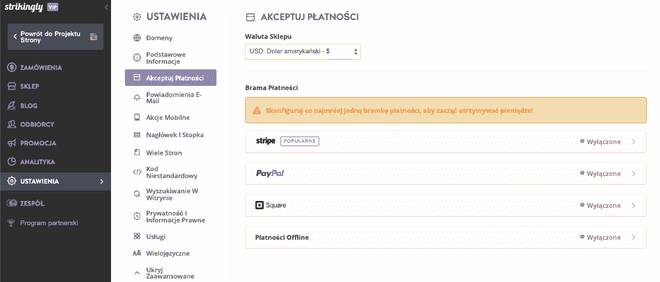 Wykorzystanie Strikingly do zaspokojenia potrzeb klientów - Zarządzanie funkcjami e-commerce - wiarygodne opcje płatności