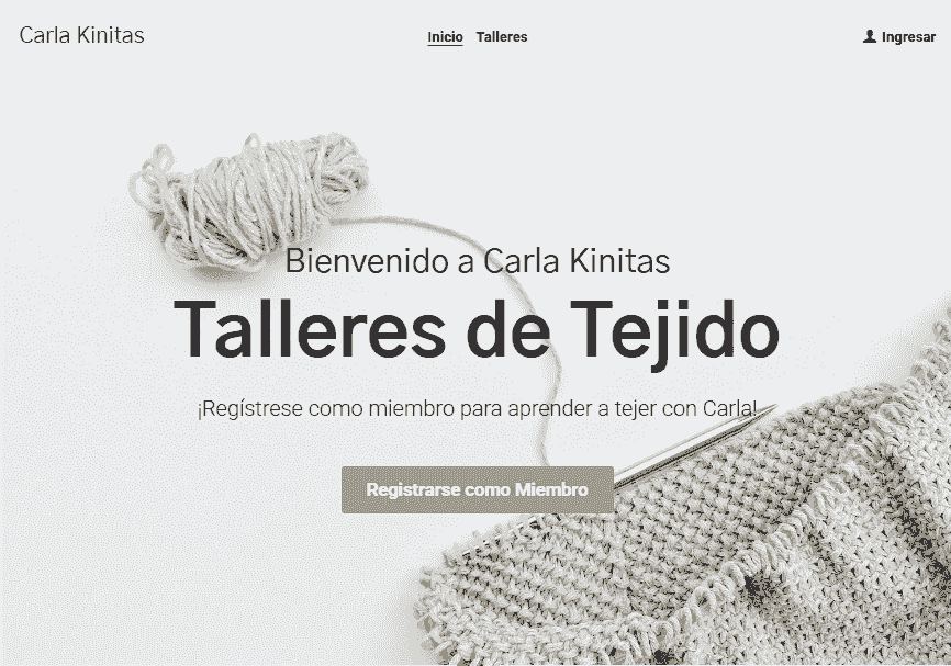 Plantilla de Carla Knits de Strikingly