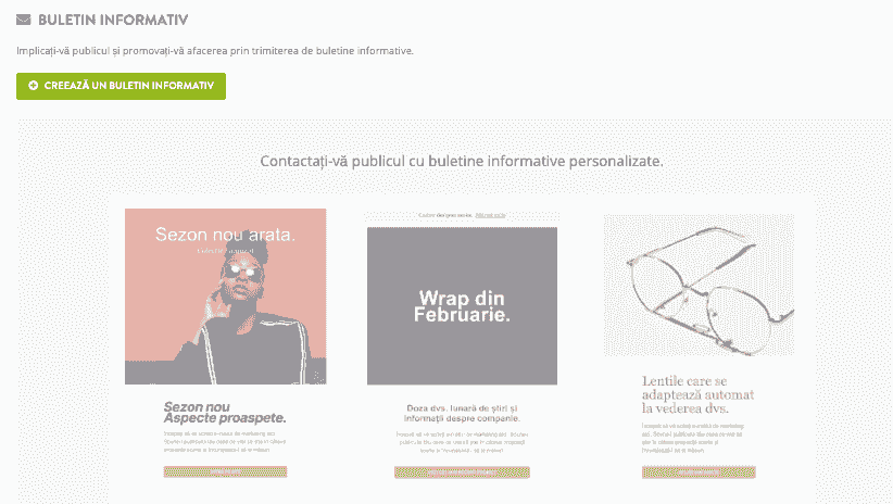 Funcția de buletin informativ branduit de Strikingly