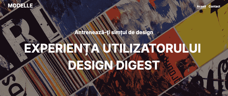 Modelle Online Magazine Template de la Strikingly