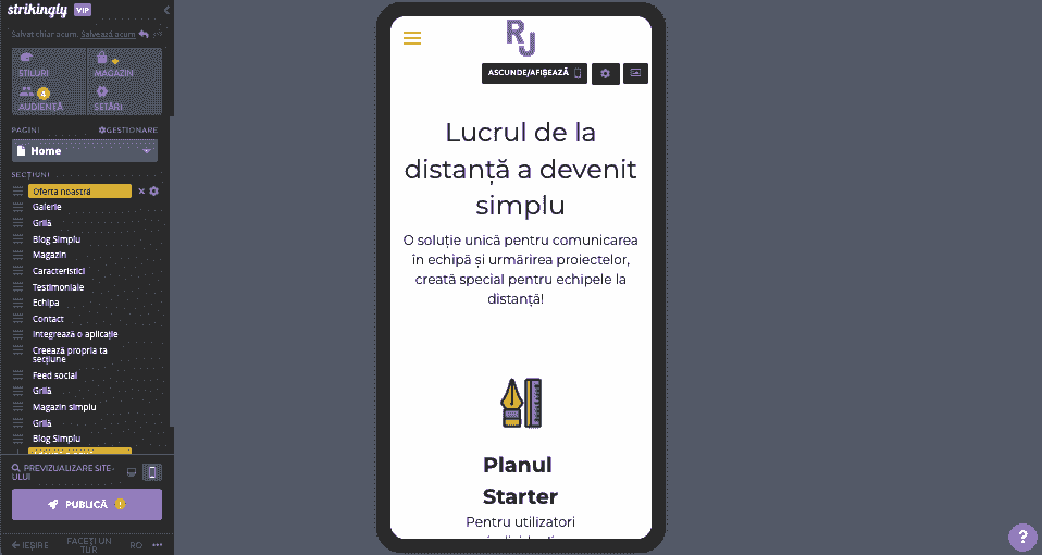 Rolul Strikingly în marketingul de conținut pe rețelele sociale - Responsivitate mobilă