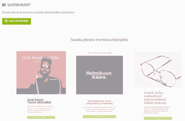 Strikinglyn uutiskirjeominaisuus