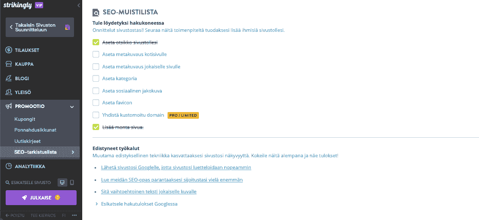 Silmiinpistävästi kaupunkikuvaukseen - SEO-optimointi