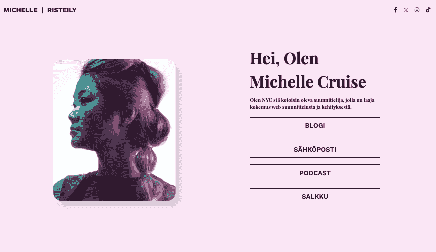 Michelle Cruise Template from Strikingly