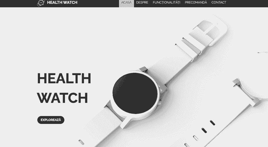 Șablon de magazin virtual Health Watch de la Strikingly