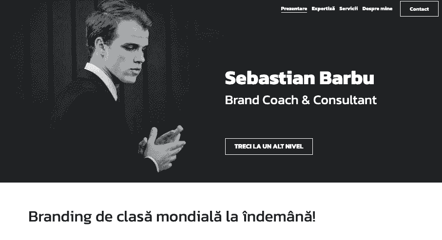 Brand Coach Speaker șablon de site web de la Strikingly