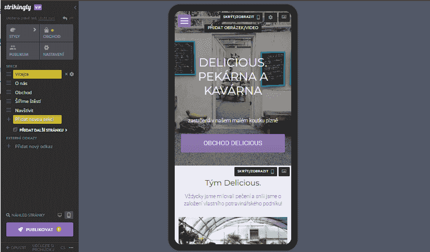 Role Strikingly v marketingu obsahu na sociálních sítích – responzivita na mobilních zařízeních
