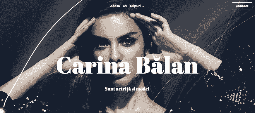 Șablon Karin Blanco de la Strikingly
