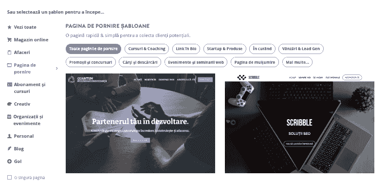 Cum să folosești Strikingly pentru a implementa eficient marketingul direct prin e-mail - Construiește o pagină de destinație