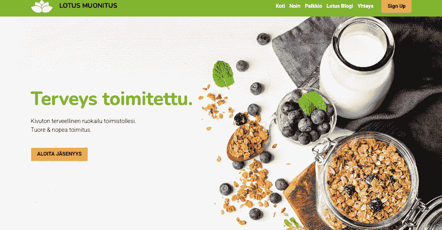 Lotus Catering Template Strikinglyltä