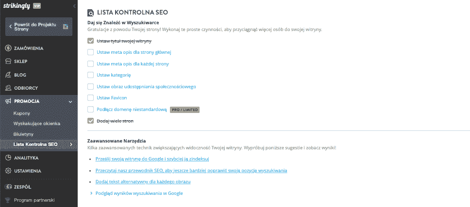 Wybór właściwego dostawcy usług SEO - Ustawienia SEO
