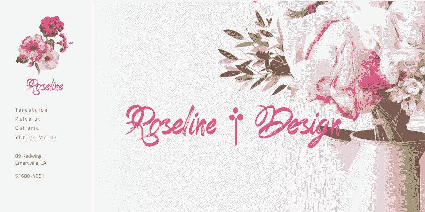 Roseline-verkkosivupohja Strikinglylta