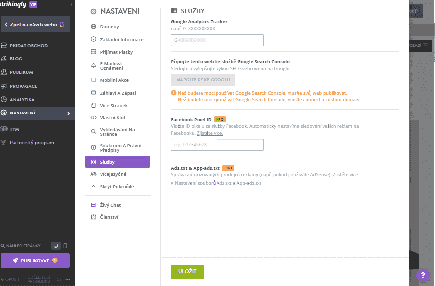 Využití analýzy webových stránek pro SEO - Použití Strikingly k dosažení výsledků SEO