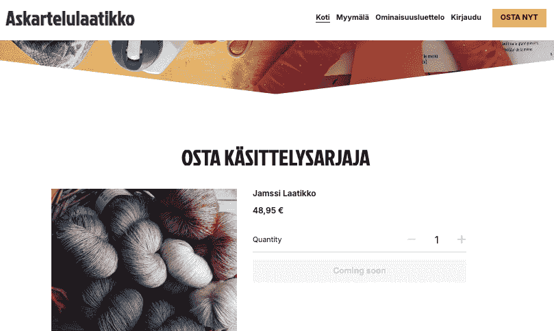 CraftBox-verkkokauppamalli Strikinglyltä