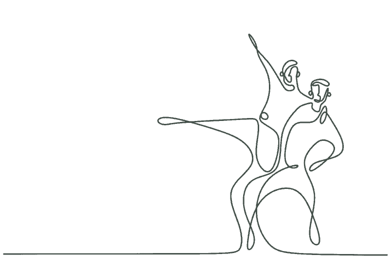 Illustration en ligne continue de deux personnes, symbolisant la différenciation dans la relation de couple. Illustration en ligne continue de deux personnes, symbolisant la différenciation dans la relation de couple.