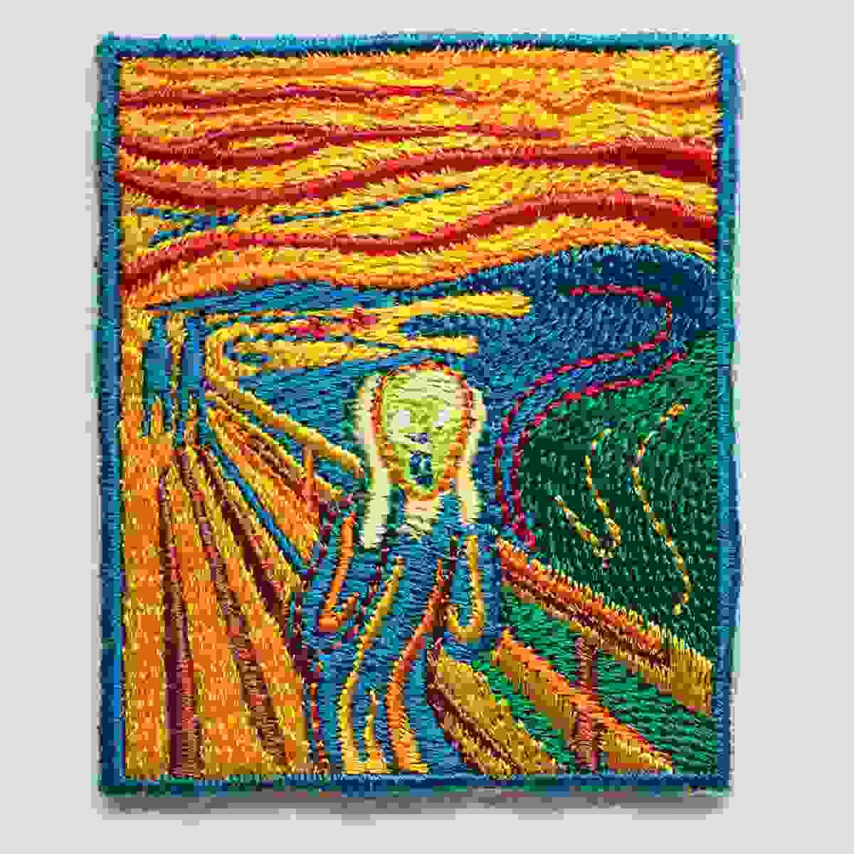 東京都美術館 ムンク展 刺しゅうのキーホルダーとワッペンができました