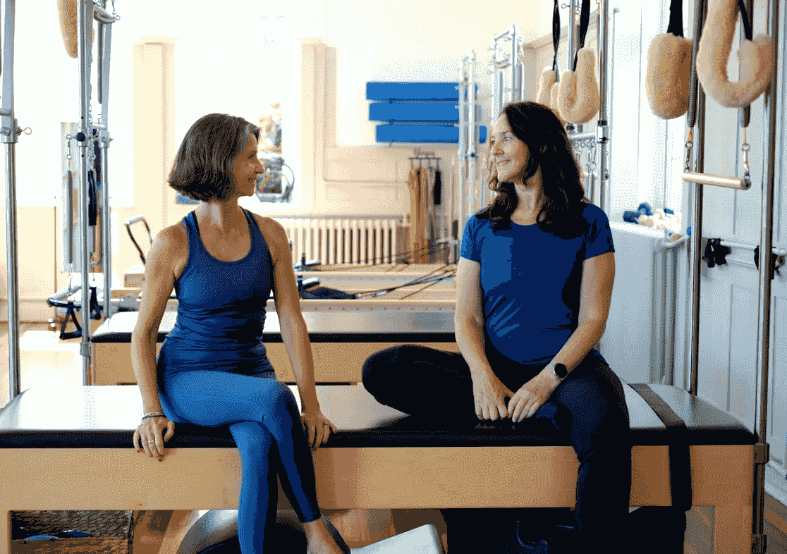 Karyn and Virginie on a Pilates Cadillac Karyn and Virginie on a Pilates Cadillac