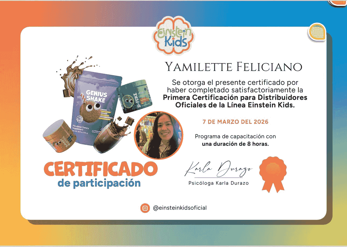 Join us to discover how a comprehensive approach can enhance the cognitive and emotional development of children. Boost the learning and creativity of your child An educational and nutritional approach designed to support the cognitive and emotional development of children.
Line 2
Inspired by child development methodologies used by specialists in psychology, nutrition, and well-being.
3️⃣ COLORS OF THE LANDING
To look professional and trustworthy.
Main blue
#1E3A8A
Bright blue
#2563EB
Creativity yellow
#FBBF24
Clean white
#FFFFFF
Text gray
#374151
This communicates:
intelligence
science
childhood
trust
4️⃣ STRUCTURE OF THE OFFICIAL LANDING (COVER)
This does NOT have representatives.
HERO
Title
Awaken your child's extraordinary potential
Subtitle
Einstein Kids is an educational and nutritional approach designed to support the cognitive, emotional, and creative development of children.
Button:
Learn about the program Join us to discover how a comprehensive approach can enhance the cognitive and emotional development of children. Boost the learning and creativity of your child An educational and nutritional approach designed to support the cognitive and emotional development of children.
Line 2
Inspired by child development methodologies used by specialists in psychology, nutrition, and well-being.
3️⃣ COLORS OF THE LANDING
To look professional and trustworthy.
Main blue
#1E3A8A
Bright blue
#2563EB
Creativity yellow
#FBBF24
Clean white
#FFFFFF
Text gray
#374151
This communicates:
intelligence
science
childhood
trust
4️⃣ STRUCTURE OF THE OFFICIAL LANDING (COVER)
This does NOT have representatives.
HERO
Title
Awaken your child's extraordinary potential
Subtitle
Einstein Kids is an educational and nutritional approach designed to support the cognitive, emotional, and creative development of children.
Button:
Learn about the program