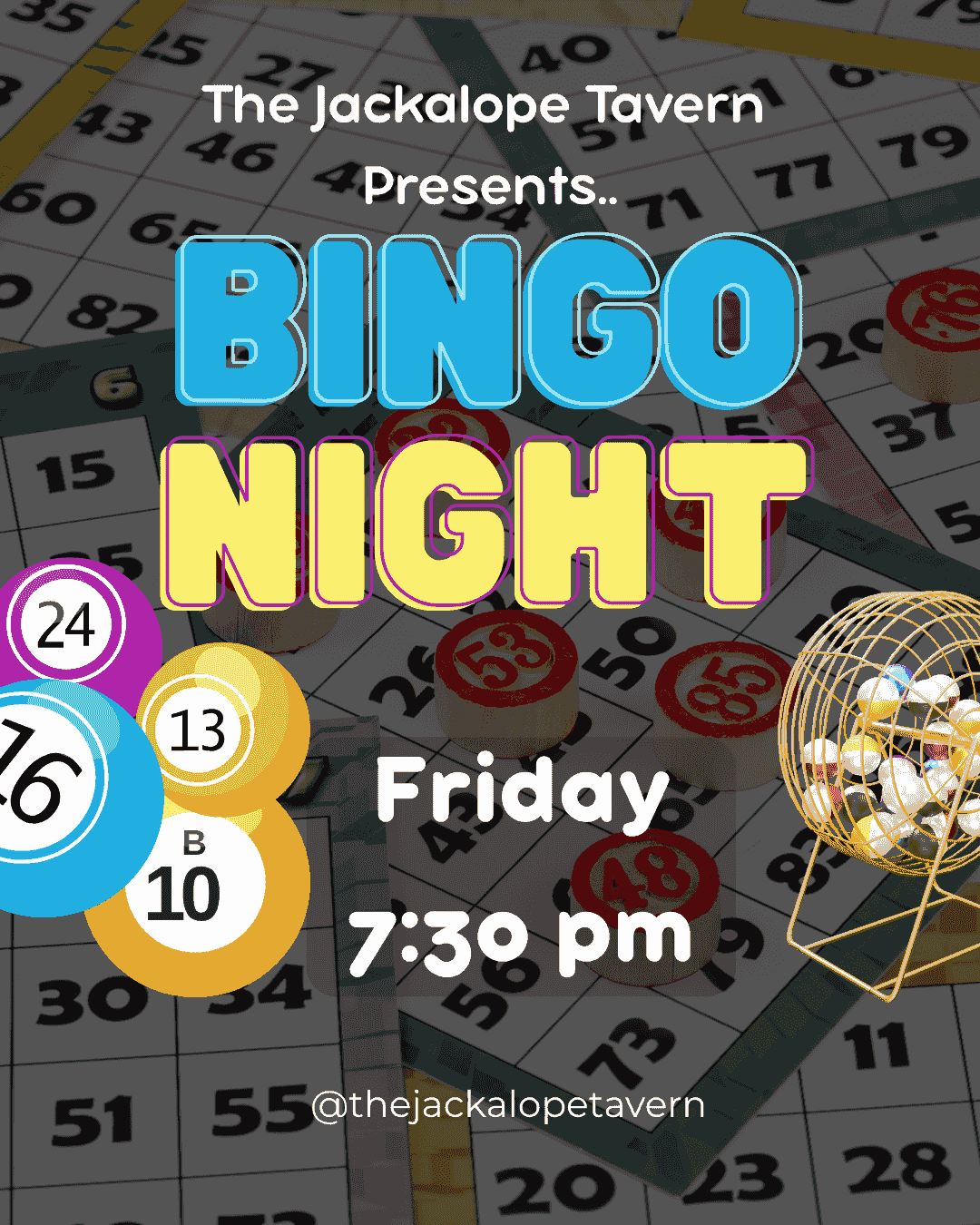 bingo night, events, the jackalope tavern, aurora, co