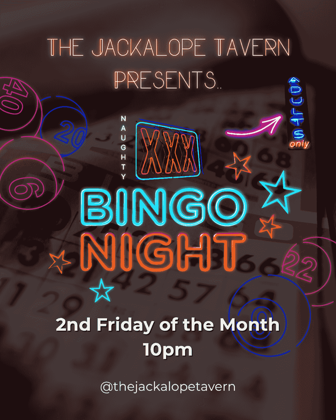 naughty bingo, events, the jackalope tavern, aurora, co