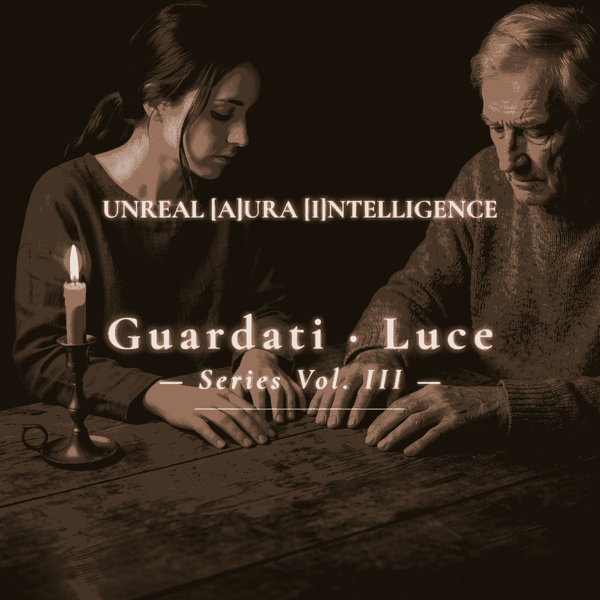 Album cover for Heartbeat of a Ghost — a man leans over a kitchen table, expression tense, a steaming coffee cup in the foreground and police lights flashing through an open door behind him Album cover for Heartbeat of a Ghost — a man leans over a kitchen table, expression tense, a steaming coffee cup in the foreground and police lights flashing through an open door behind him
