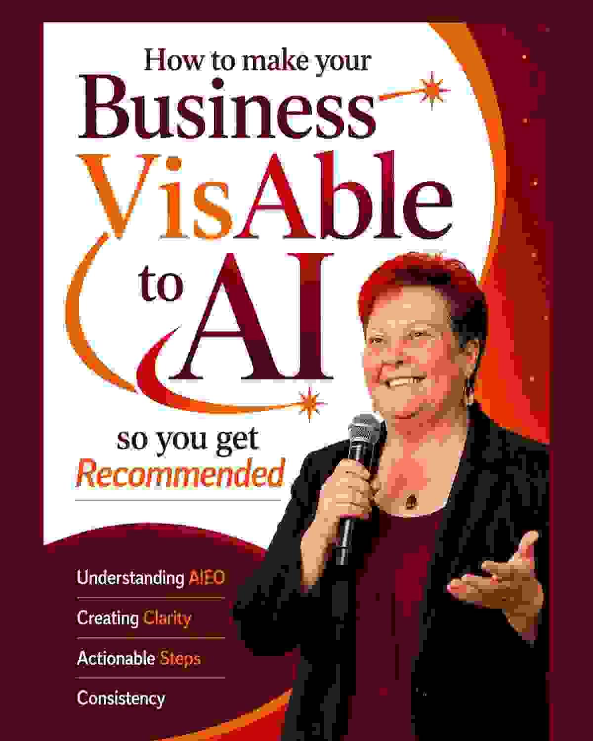 Empower your business to be recognized by AI agents, increasing your reach and customer recommendations. Let us help you stand out in the digital landscape and boost your profits effectively. Elevate Your Business Visibility AI VisAability Coach I Vancouver Island I Globally I Helping business owners & entrepreneurs make their business clearly visible to AI agents, driving AI to recommend them to potential customers = more profits. Empower your business to be recognized by AI agents, increasing your reach and customer recommendations. Let us help you stand out in the digital landscape and boost your profits effectively. Elevate Your Business Visibility AI VisAability Coach I Vancouver Island I Globally I Helping business owners & entrepreneurs make their business clearly visible to AI agents, driving AI to recommend them to potential customers = more profits.