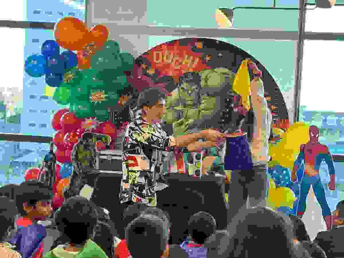 Magician performs at Birthday Party