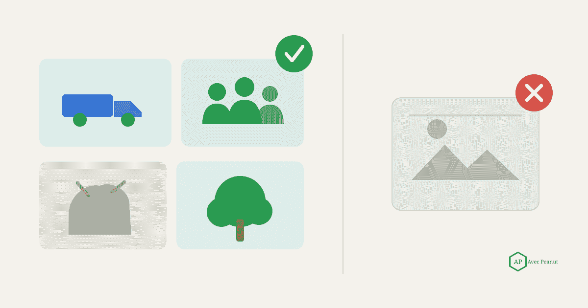 A grid of authentic job-site photos versus a single stock image A grid of authentic job-site photos versus a single stock image