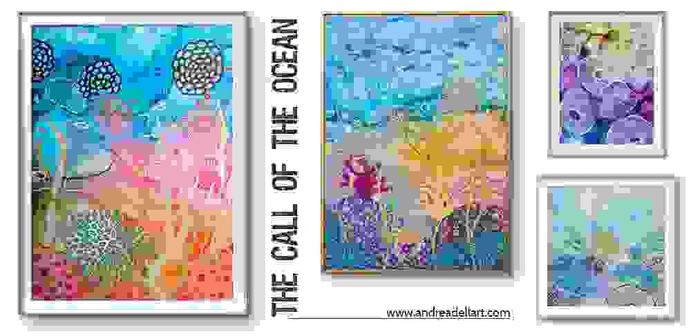 The Call of the Ocean - Original Underwater Art by Andrea Dell Art
