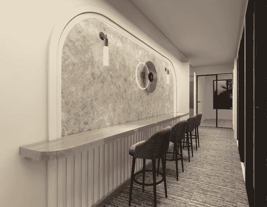 高雄思博客商務中心辦公室七館入口及公共休憩吧台區 高雄思博客商務中心辦公室七館入口及公共休憩吧台區