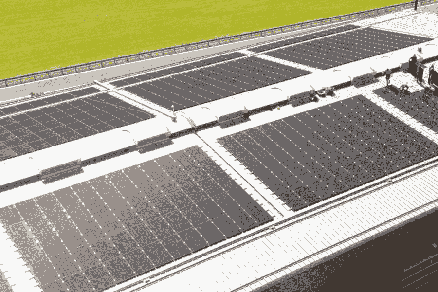 Panneaux photovoltaïques 1/3 cut pour installations distribuées de taille moyenne à grande