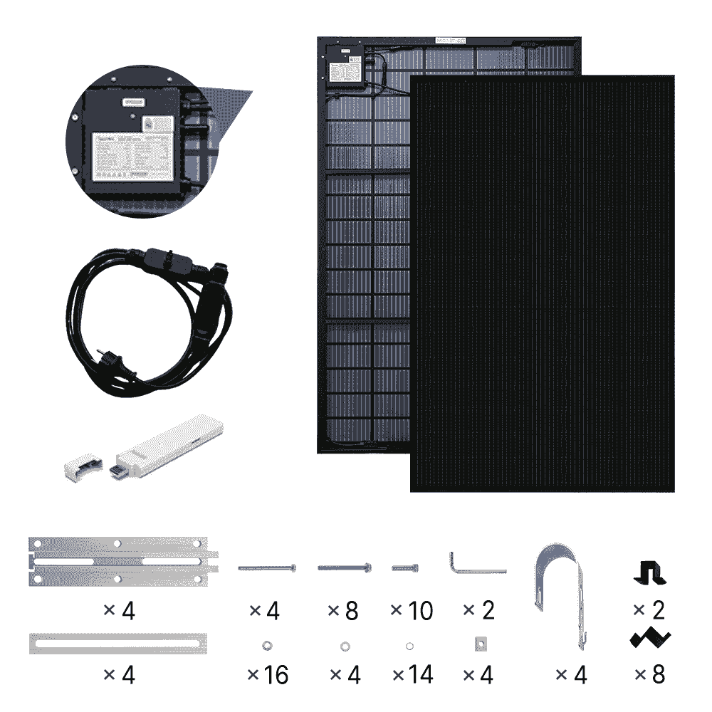 Solarmodule Balkonkraftwerk mit 2 Leichte Module MiniPV 800W