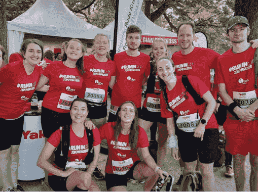 Intys consultants participating in a charity running event Intys consultants participating in a charity running event
