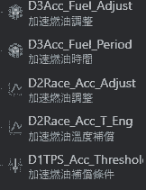 加速燃油、補償、減速斷油、加速燃油時間、溫度補償、檔位補償、ARACER、MINIX、SUPERX、寫店腦、高雄寫電腦、高雄ARACER、認證店、高雄寫ARACER、艾瑞斯電腦調整教學、今川車業