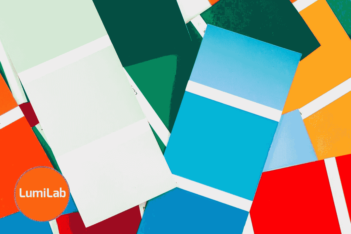 Assorted paint color swatches in various shades overlap each other. Assorted paint color swatches in various shades overlap each other.