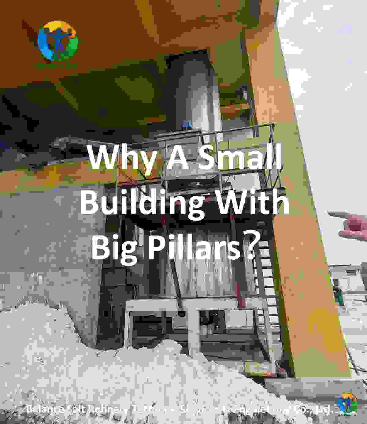 A newly gypsum plant，small building with big pillars