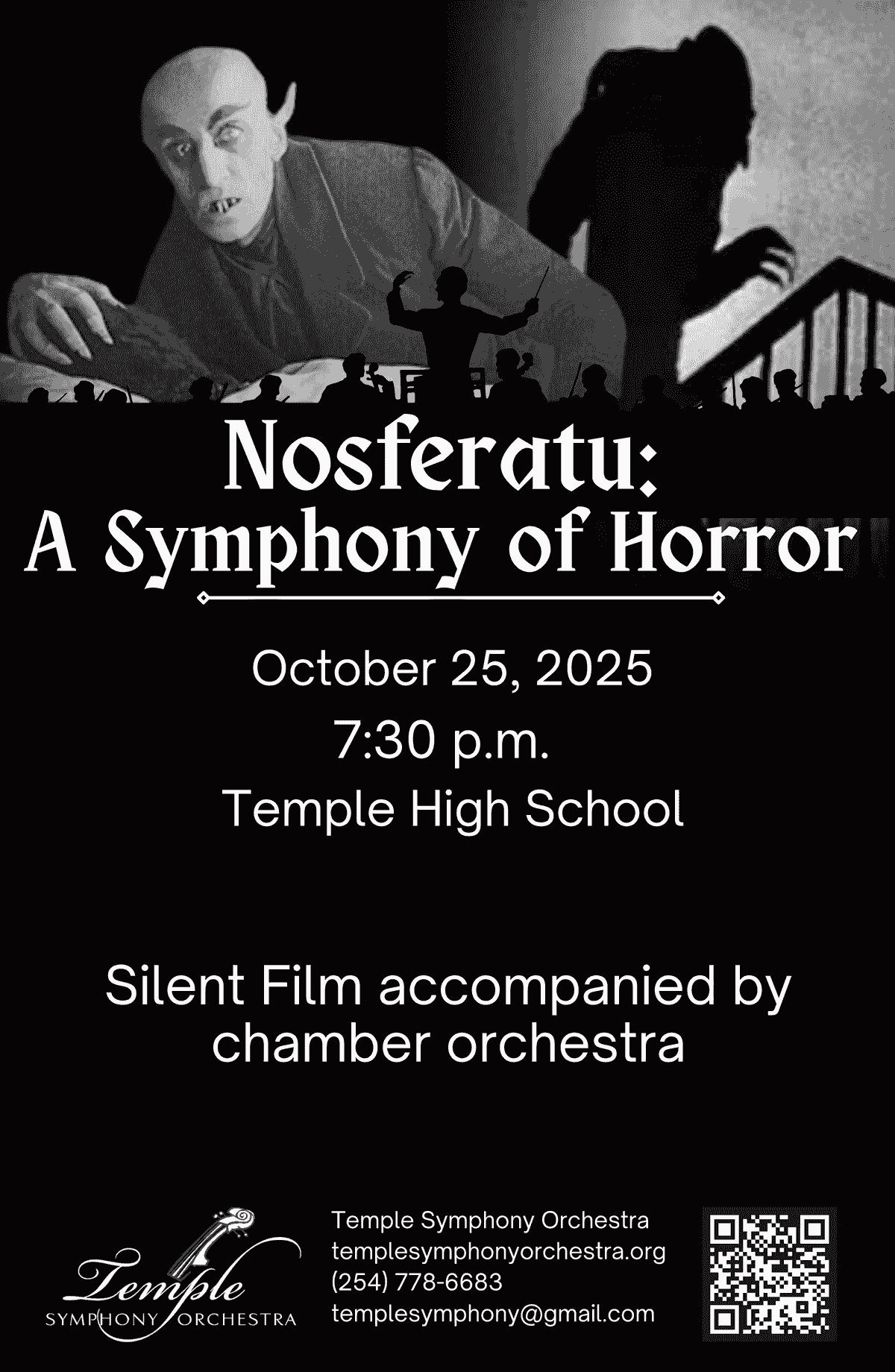 Temple Symphony Orchestra - Oct 25, 2025 Nosferatu: A Symphony of Horror