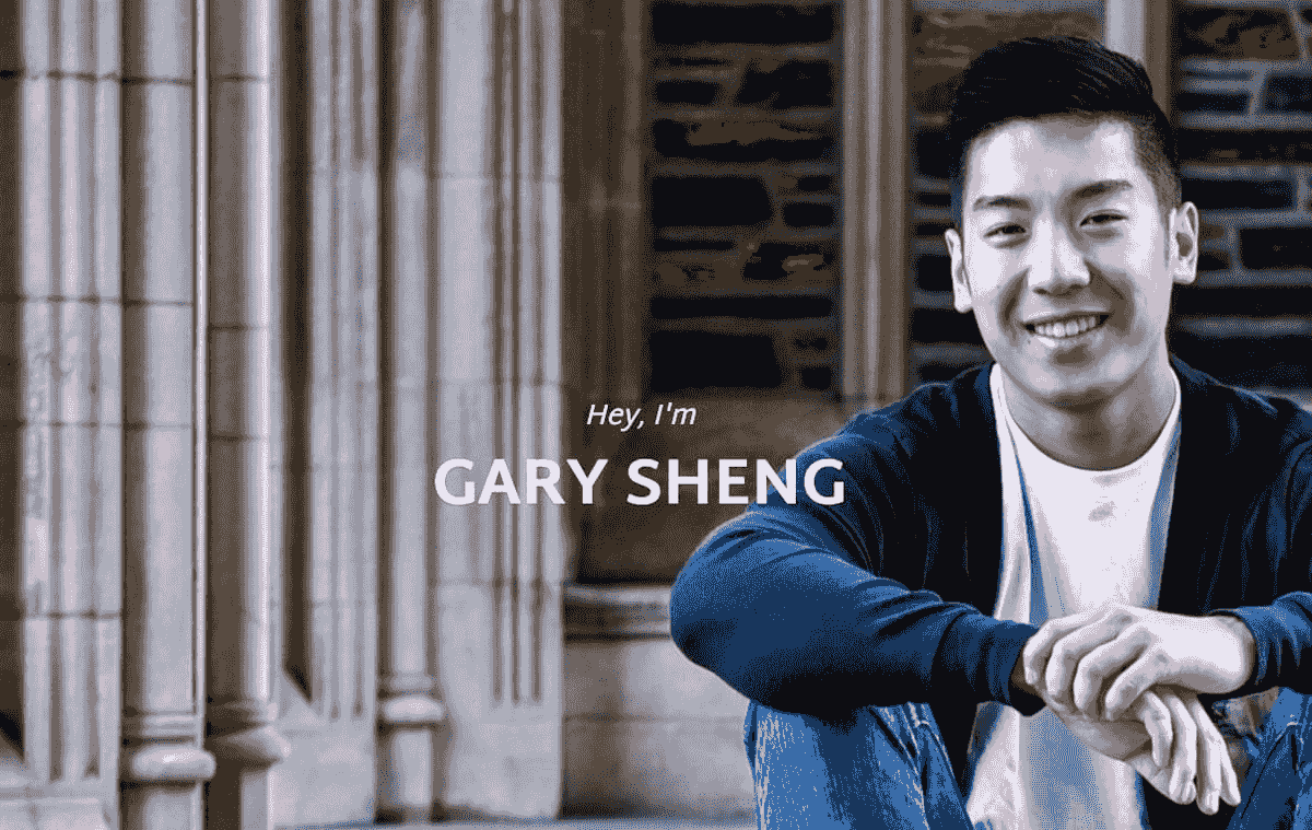 Strikingly 上的 Gary Sheng 网站