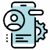 Smartphone icon for responsive, mobile-optimized website performance Smartphone icon for responsive, mobile-optimized website performance
