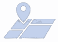 Map and location pin icon Map and location pin icon