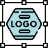 Vector logo icon representing logos and branded visuals Vector logo icon representing logos and branded visuals