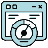 Lightning bolt icon representing fast site performance and load times Lightning bolt icon representing fast site performance and load times