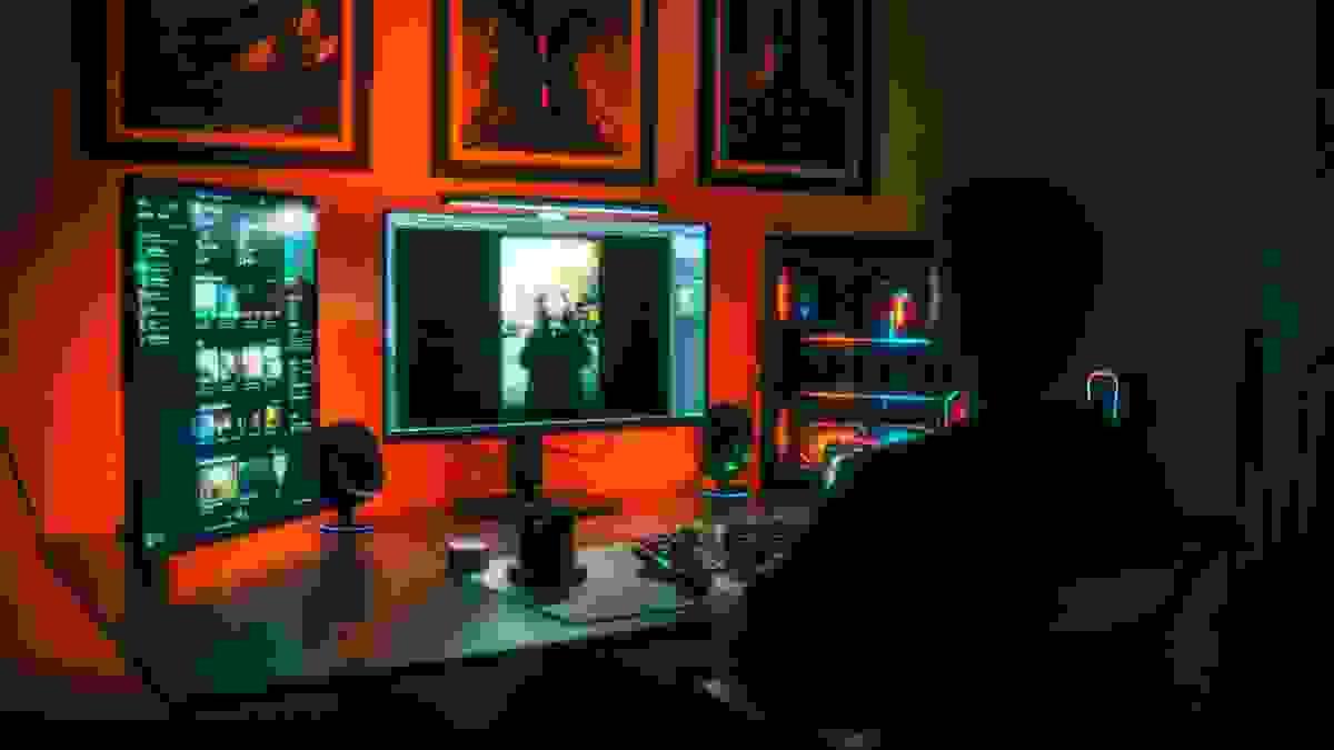 what is color grading, A man editing 