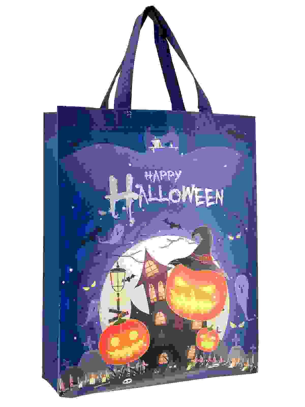Halloween Eco-Friendly Reusable Ultrasonic Matte Laminated Non-Woven Shopping Tote Bag