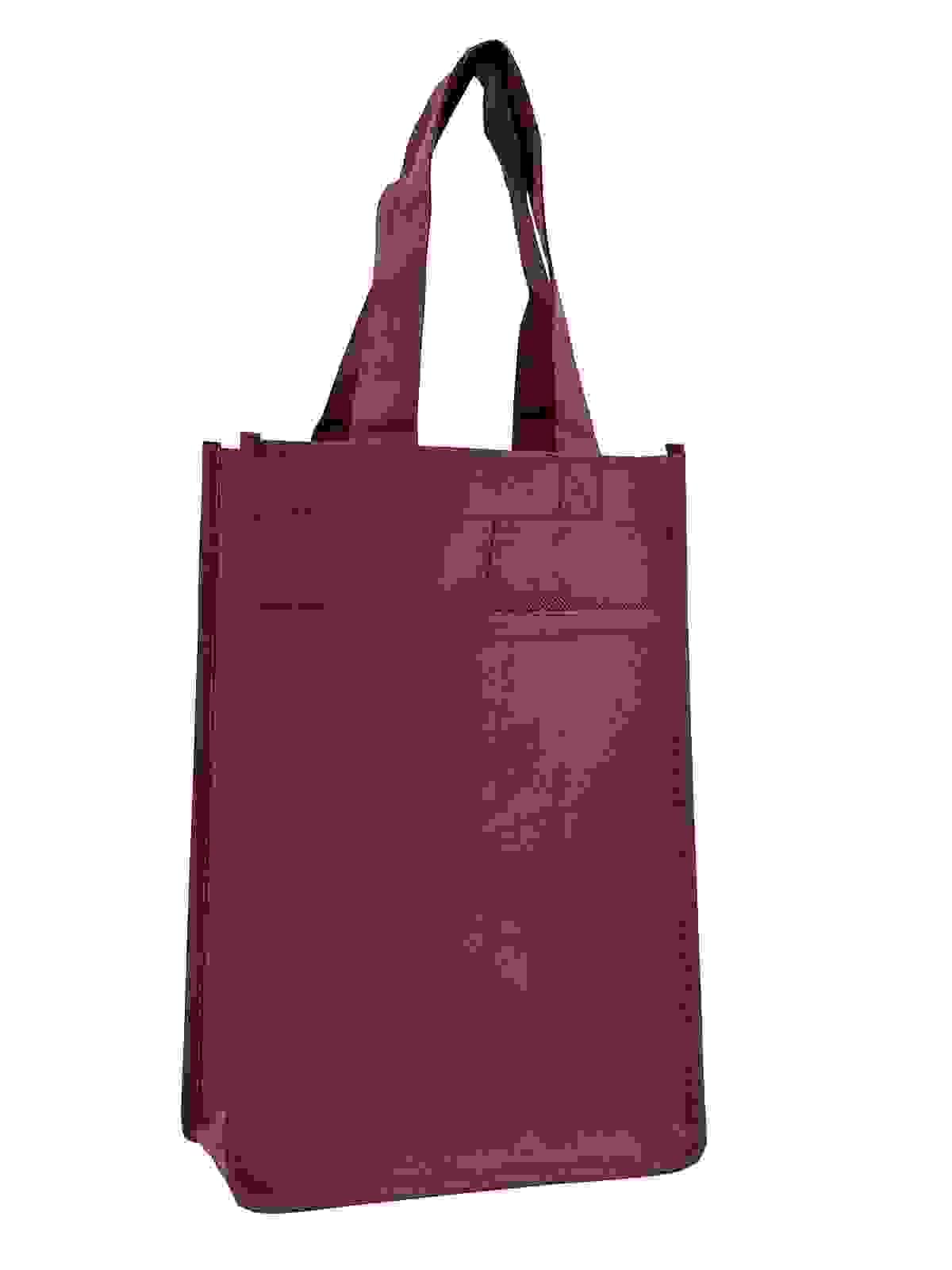 Customized Logo Printing Non woven 2 Bottle Wine Bag 