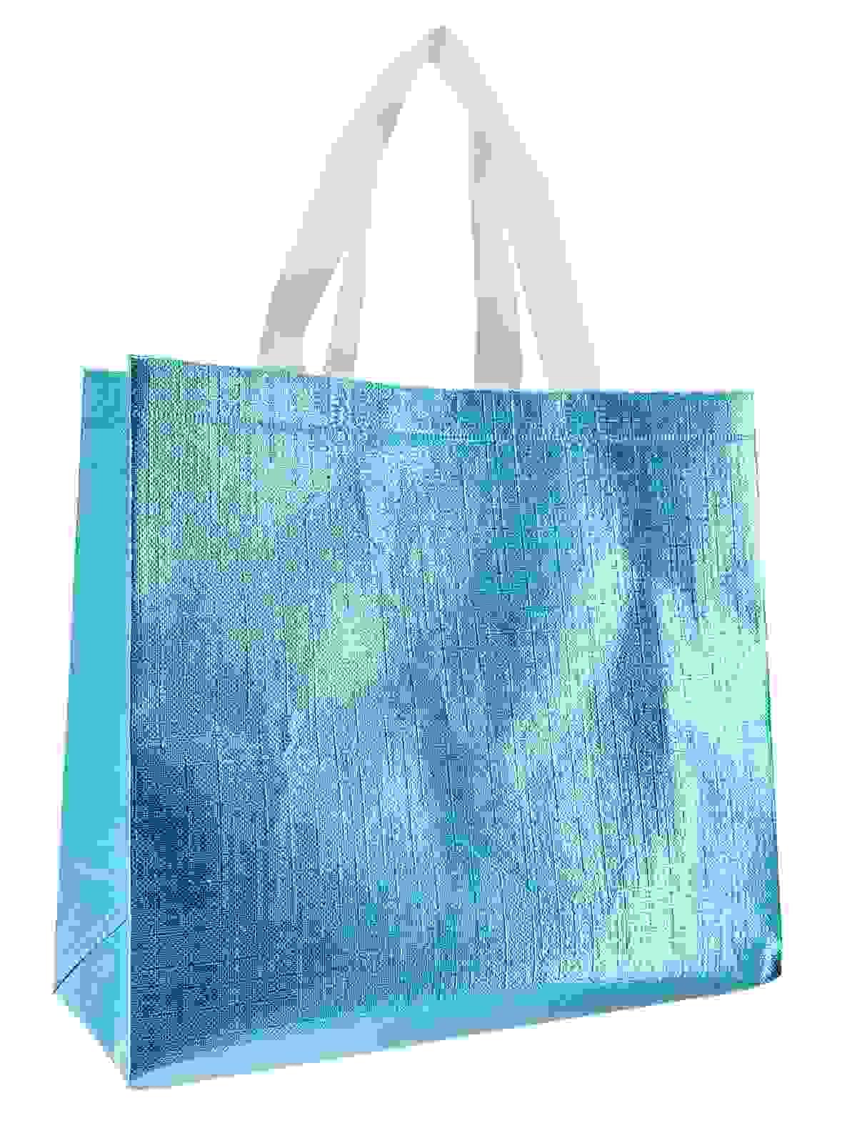 Glossy Glitter Non Woven Durable Reusable Grocery Shopping Tote Bag
