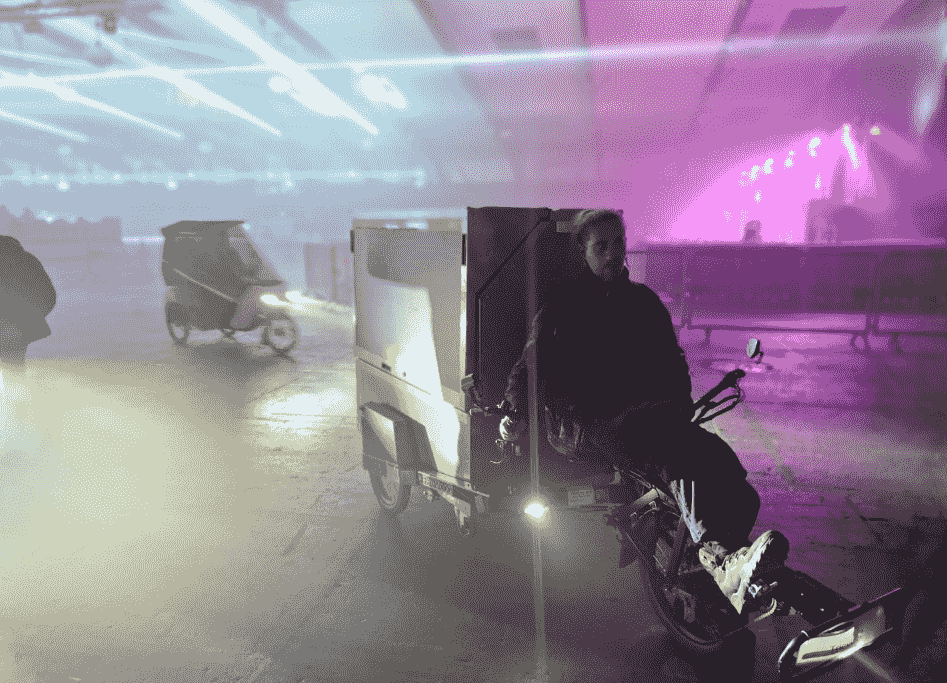 Photo prise pendant le test de vélis ouvert aux festivaliers des Transmusicales 2025 Photo prise pendant le test de vélis ouvert aux festivaliers des Transmusicales 2025