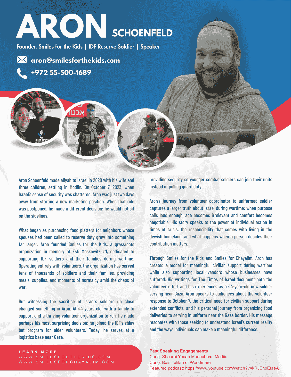 Join us in uplifting Israel's soldiers and their families Support Our Heroes Smiles for Chayalim is a platform dedicated to supporting Israel’s soldiers and their families through compassion, connection, and global solidarity. Founded by someone who has experienced both civilian support work and active service, the site shares authentic stories from the field, highlights the realities behind the uniform, and showcases the powerful impact of care packages, donations, and community support. Through storytelling and action, Smiles for Chayalim bridges civilian and military communities and proves that small acts of kindness can create lasting change. Join us in uplifting Israel's soldiers and their families Support Our Heroes Smiles for Chayalim is a platform dedicated to supporting Israel’s soldiers and their families through compassion, connection, and global solidarity. Founded by someone who has experienced both civilian support work and active service, the site shares authentic stories from the field, highlights the realities behind the uniform, and showcases the powerful impact of care packages, donations, and community support. Through storytelling and action, Smiles for Chayalim bridges civilian and military communities and proves that small acts of kindness can create lasting change.