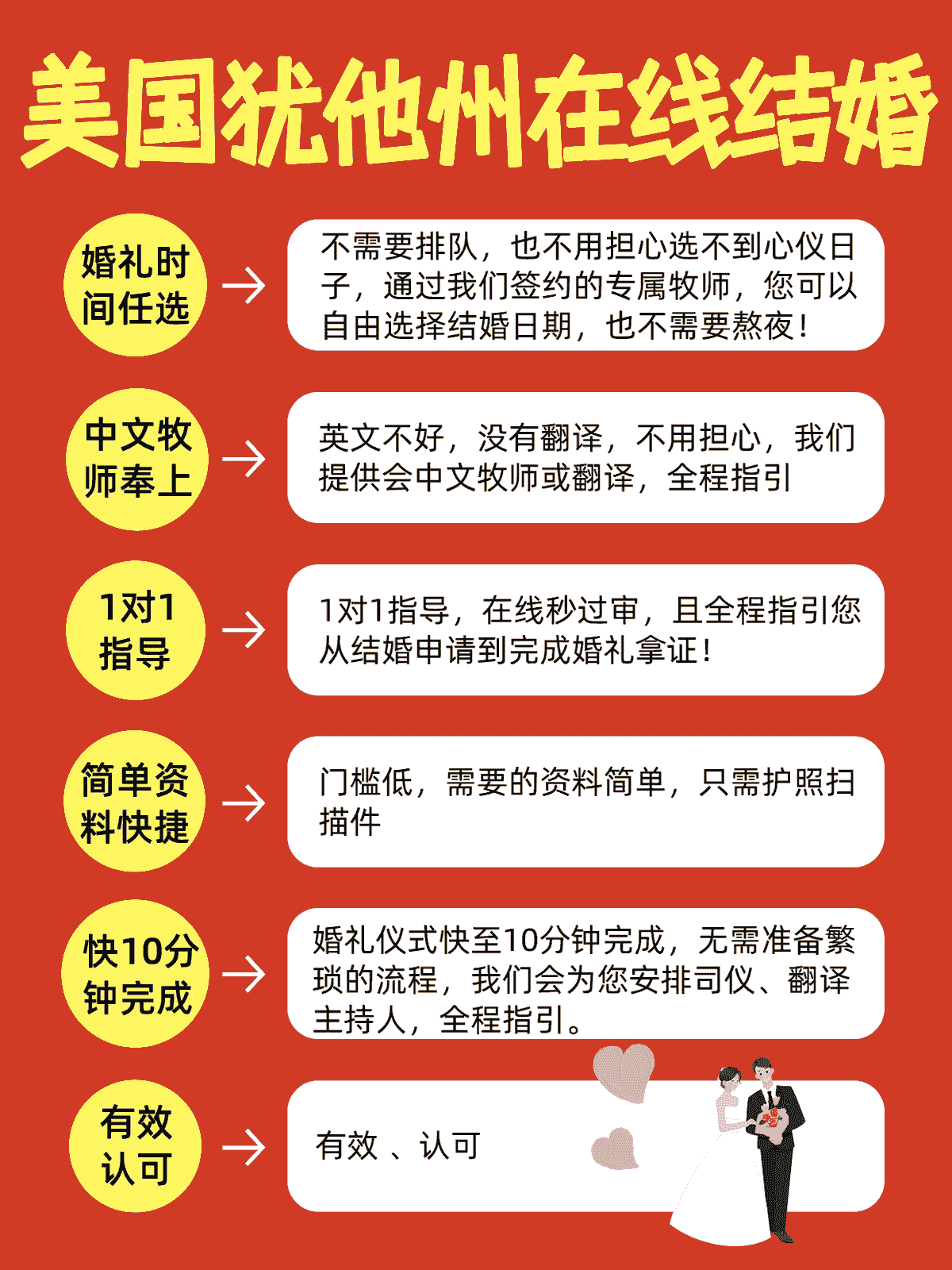 美国犹他州在线结婚