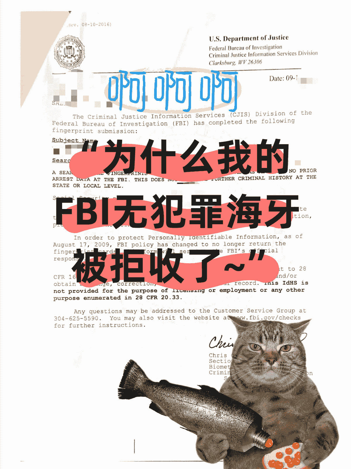 美国FBI无犯罪记录海牙认证